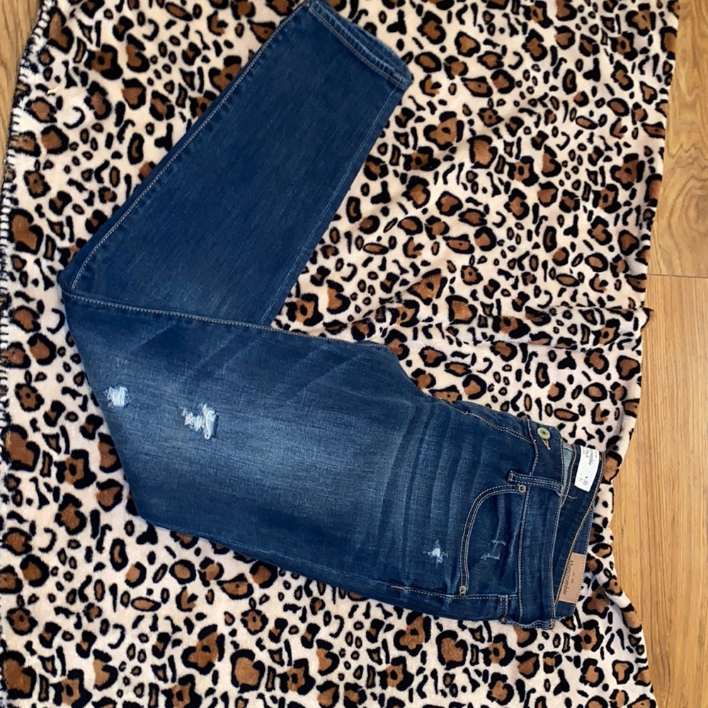 Abercrombie and Finch lightly distressed jeans